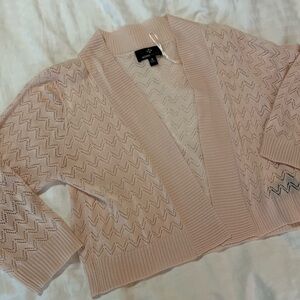 Pink cropped cardigan